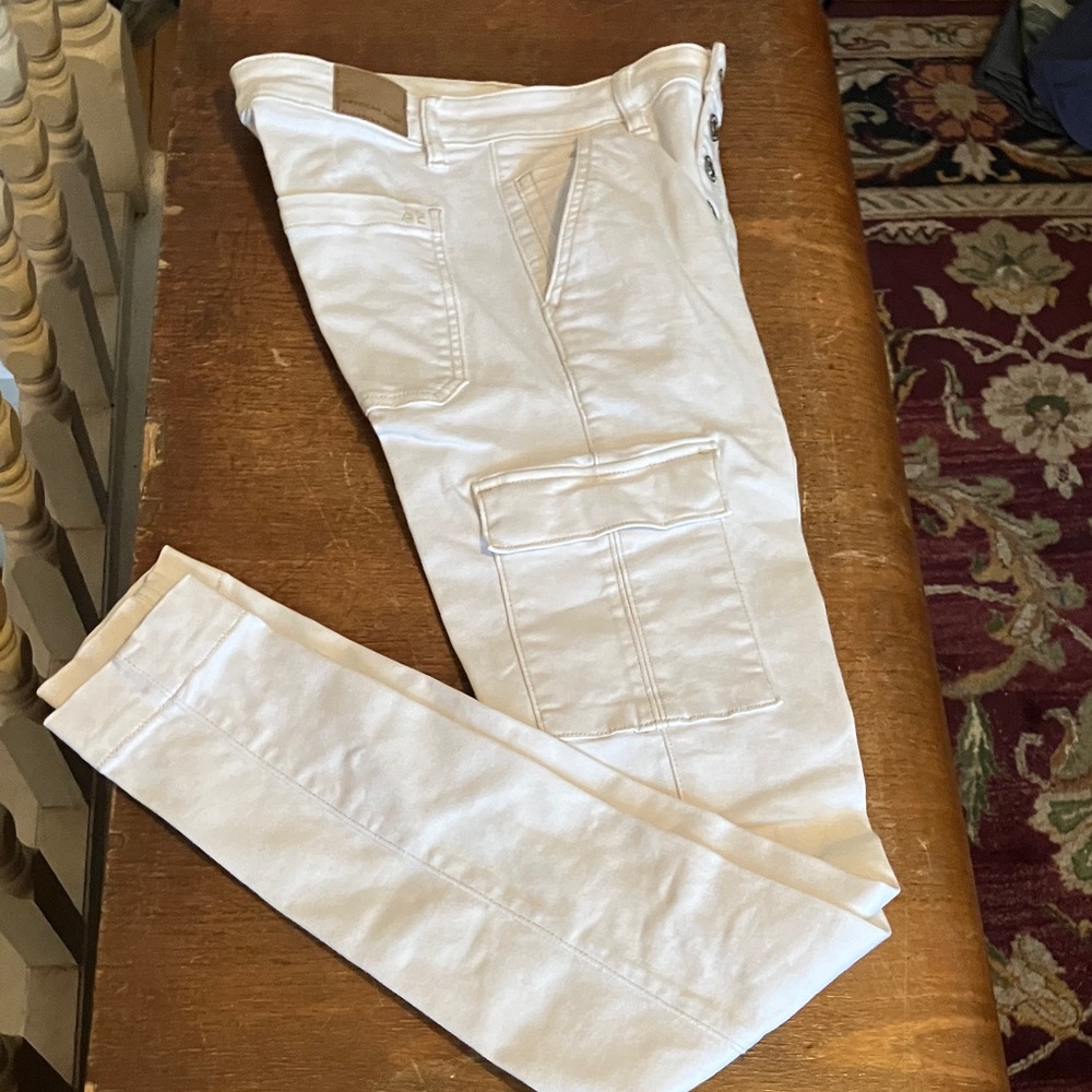 2/55$ American Eagle O Nxt Level Stretch Super HR Cargo Pants • Painter/Ut Style
